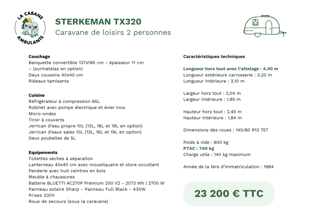 sterkeman tx320 fiche technique